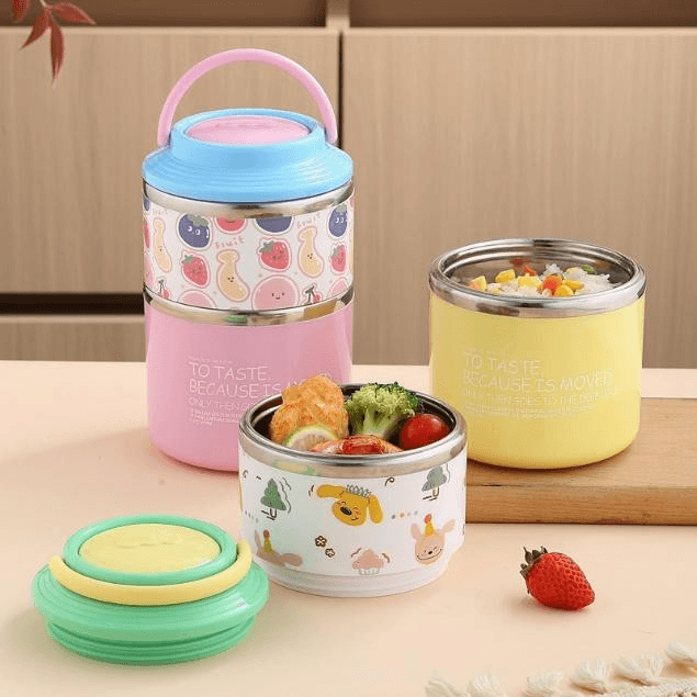 Cartoonistic Big Double Layer Imported* Lunch Box (BW240) thumbnail 2