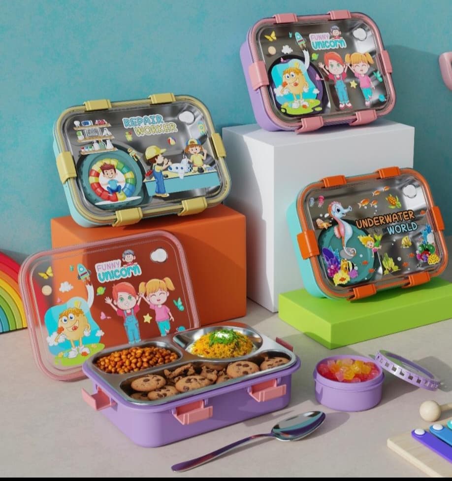 Unicorn trio SS Lunch Box available