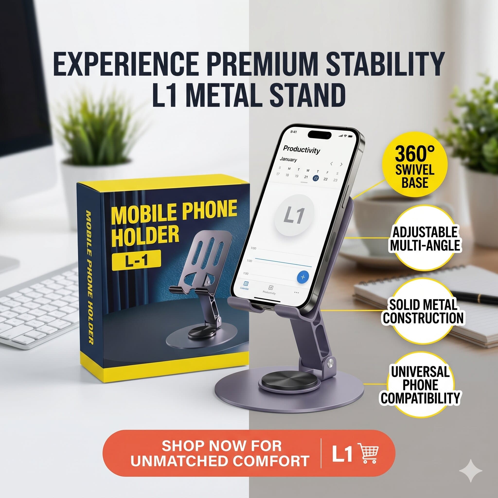 L Metal stand