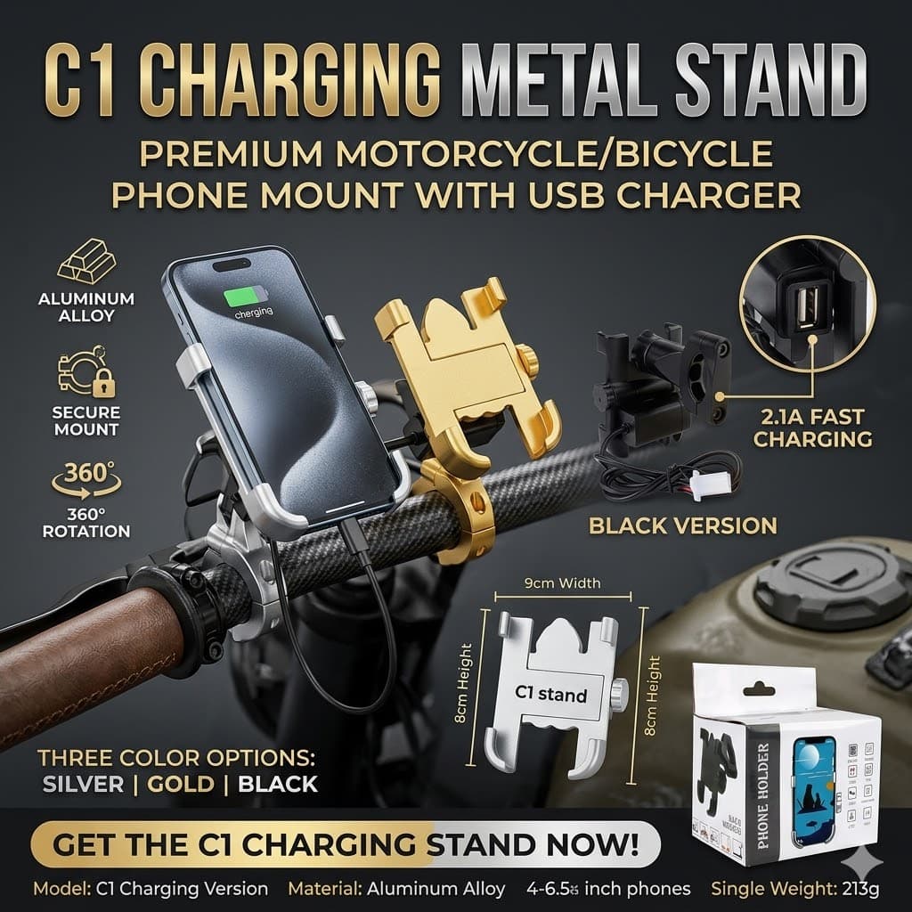 C1 Charging metal stand for motorcycle